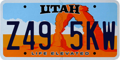 UT license plate Z495KW