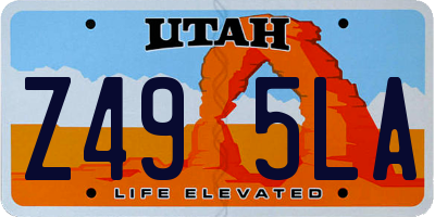 UT license plate Z495LA