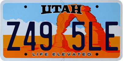 UT license plate Z495LE