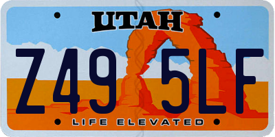UT license plate Z495LF