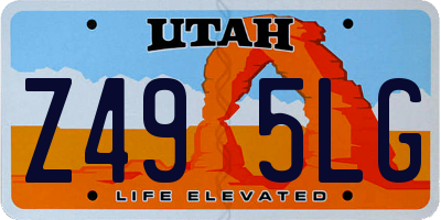 UT license plate Z495LG