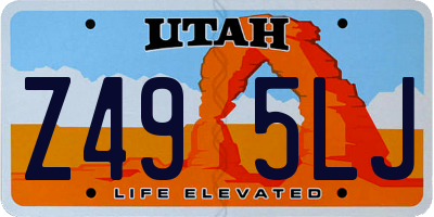 UT license plate Z495LJ