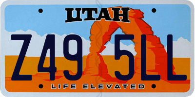 UT license plate Z495LL