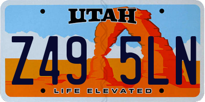 UT license plate Z495LN