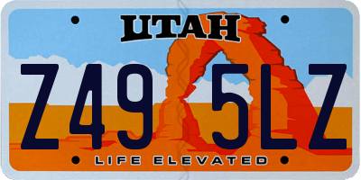 UT license plate Z495LZ