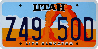 UT license plate Z495OD