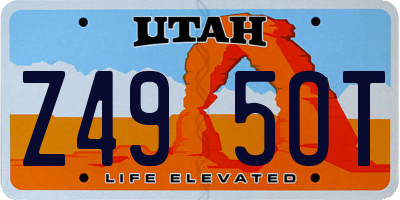 UT license plate Z495OT