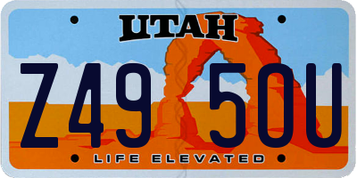 UT license plate Z495OU