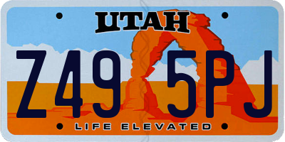 UT license plate Z495PJ