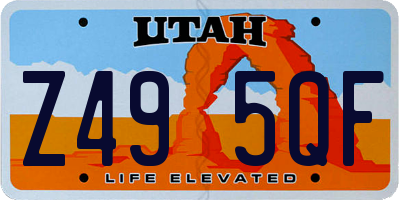 UT license plate Z495QF
