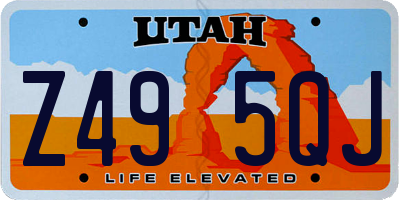 UT license plate Z495QJ