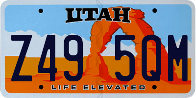 UT license plate Z495QM