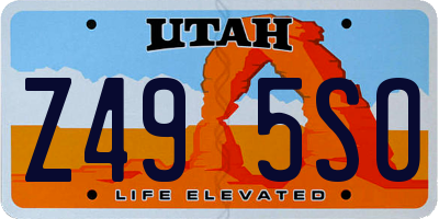 UT license plate Z495SO