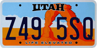 UT license plate Z495SQ