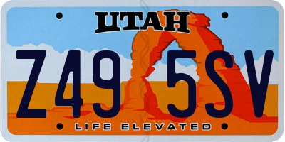 UT license plate Z495SV