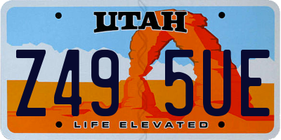 UT license plate Z495UE