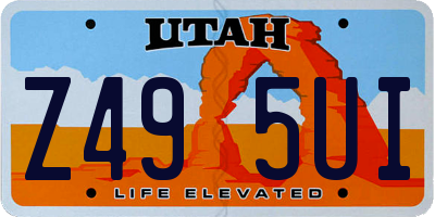 UT license plate Z495UI