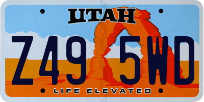 UT license plate Z495WD