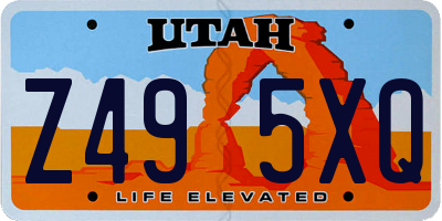 UT license plate Z495XQ