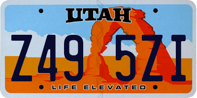 UT license plate Z495ZI