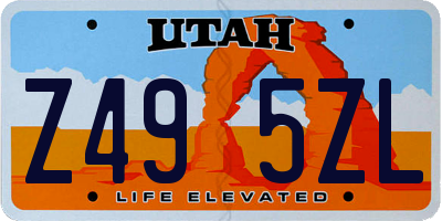 UT license plate Z495ZL