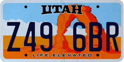 UT license plate Z496BR
