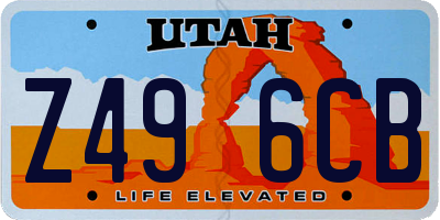 UT license plate Z496CB