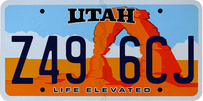 UT license plate Z496CJ