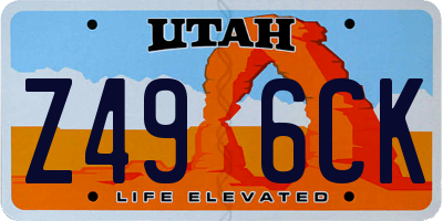 UT license plate Z496CK
