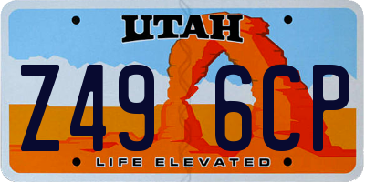 UT license plate Z496CP