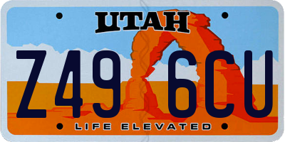 UT license plate Z496CU