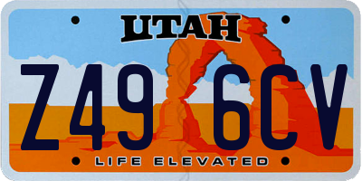 UT license plate Z496CV