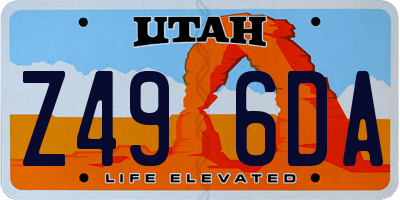 UT license plate Z496DA
