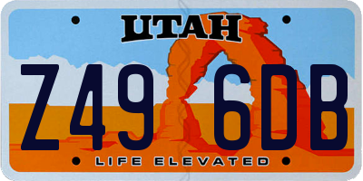UT license plate Z496DB