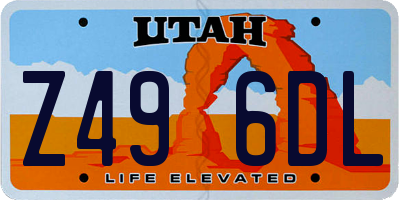 UT license plate Z496DL