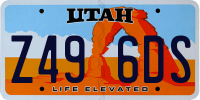 UT license plate Z496DS