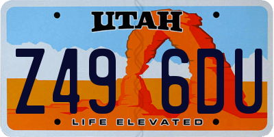UT license plate Z496DU