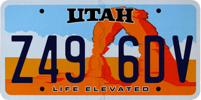 UT license plate Z496DV