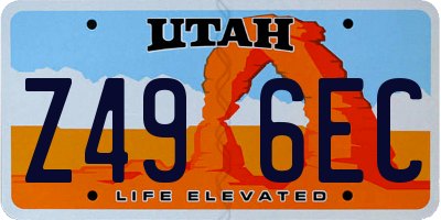 UT license plate Z496EC