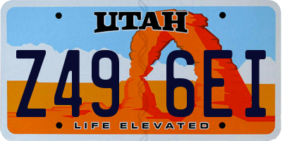 UT license plate Z496EI