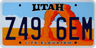 UT license plate Z496EM