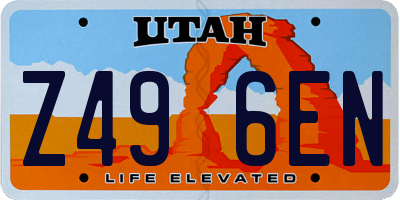 UT license plate Z496EN