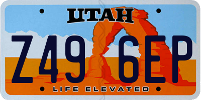 UT license plate Z496EP