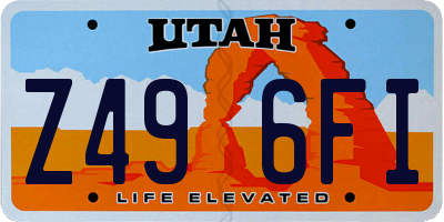 UT license plate Z496FI