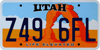 UT license plate Z496FL