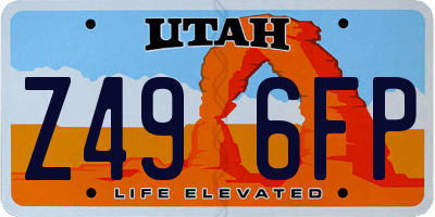 UT license plate Z496FP