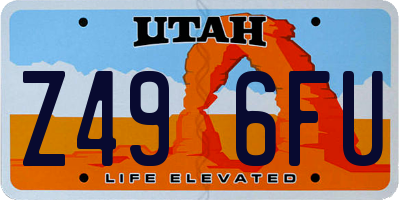 UT license plate Z496FU