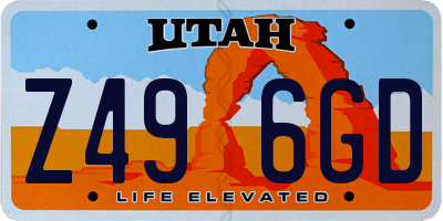 UT license plate Z496GD