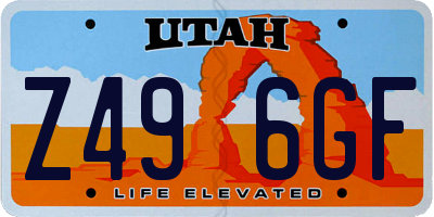 UT license plate Z496GF
