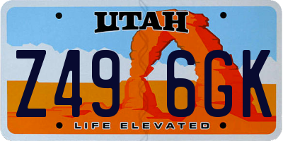 UT license plate Z496GK